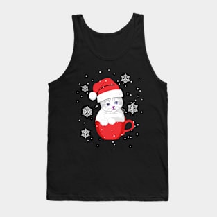 Christmas cute cat Tank Top